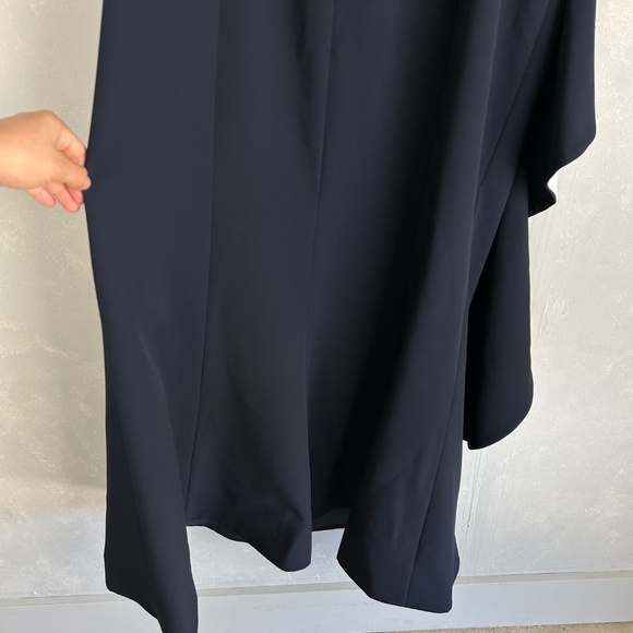 Alexander by Daymor size 16 maxi gown 1060 off shoulder ruffled skirt navy white - Picture 10 of 15